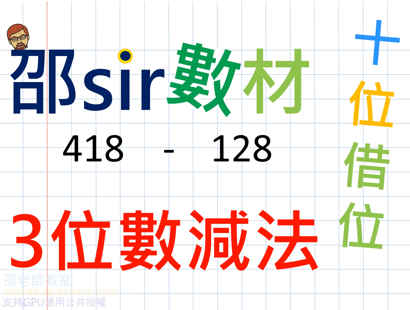 例六：十位借位